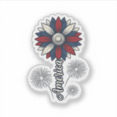 Sticker Fleur de feu d'artifice vectoriel de conception pa (Devant)