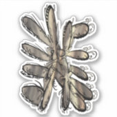 Sticker Fleur de flamme d'or (Devant)