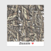 Sticker Fleur de flamme d'or (Feuille)