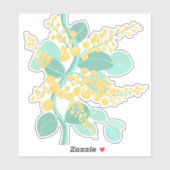 Sticker Fleur de hochet d'or australien (Feuille)