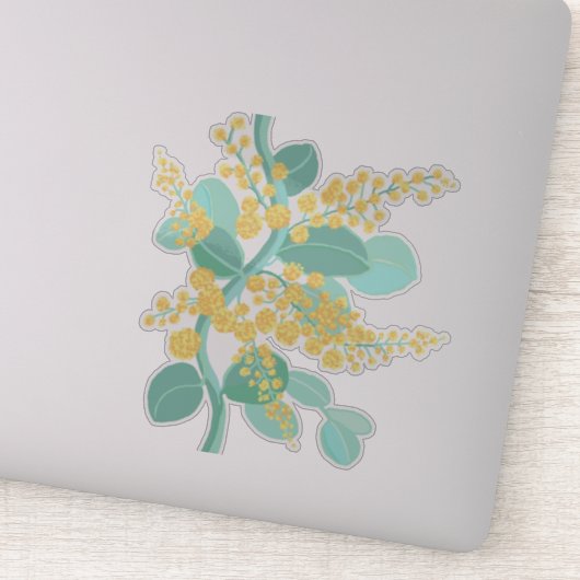 Sticker Fleur de hochet d'or australien (Détail)