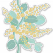 Sticker Fleur de hochet d'or australien (Devant)