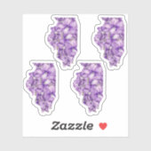 Sticker Fleur de l'Illinois (Feuille)