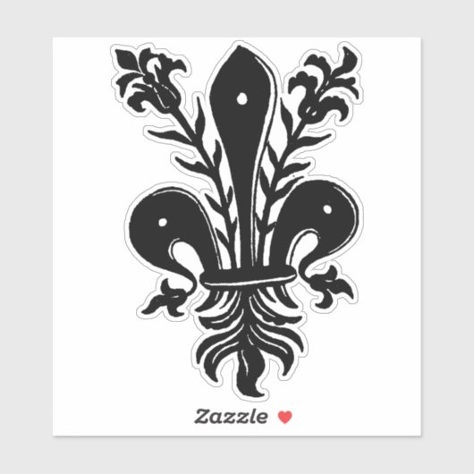 Sticker Fleur de Lis (Feuille)