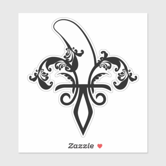 Sticker fleur de lis (Feuille)