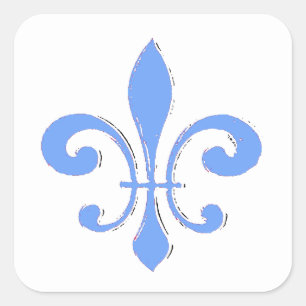 Sticker Fleur De Lis Bleu
