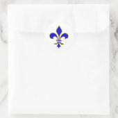 Sticker Fleur de lis bleu foncé et or (Sac)