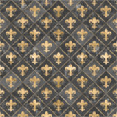 Sticker Fleur de lis pattern Black Marble and Gold (Devant)