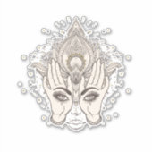 Sticker Fleur de Lotus Bohème Beauté Abricot & Or (Devant)