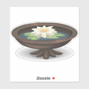 Sticker Fleur de Lotus sur le jardin d'eau