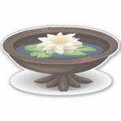 Sticker Fleur de Lotus sur le jardin d'eau (Devant)