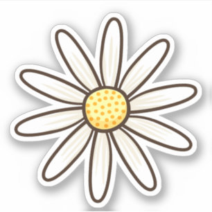 Sticker Fleur de marguerite blanche