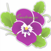 Sticker Fleur de Pensée Violette Thunder_Cove (Devant)