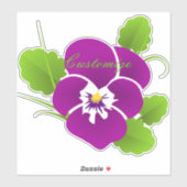 Sticker Fleur de Pensée Violette Thunder_Cove (Feuille)