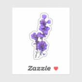 Sticker Fleur de Sauge à coupe farineuse violette (Feuille)