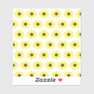 Sticker Fleur de tournesol Florale Motif Golden Jaune Fleu