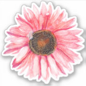 Sticker Fleur de tournesol rose vintage (Devant)