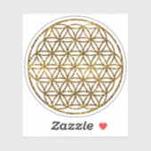 Sticker Fleur de vie, géométrie effrayée, zen, ohm (Feuille)