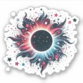 Sticker Fleur d'éclipse solaire (Devant)
