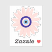 Sticker Fleur des yeux mignon rose (Feuille)