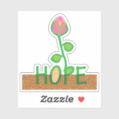 Sticker Fleur d'espoir qui pousse à partir d'une graine (Feuille)