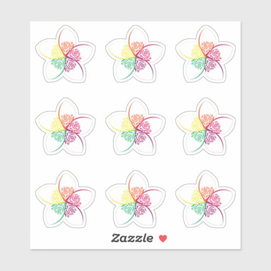 Sticker fleur d'île (Feuille)