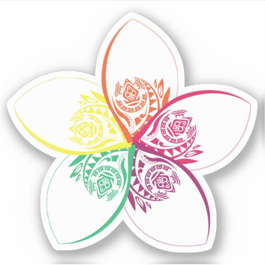 Sticker fleur d'île (Devant)