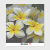 Sticker Fleur d'île – Plumeria jaune (Feuille)