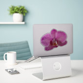 Sticker Fleur d'orchidée rose Magenta (Ordinateur portable sur le bureau)