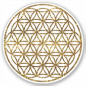 Sticker Fleur étincelante dorée de vie (Devant)