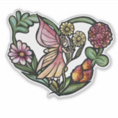 Sticker Fleur Fée Jardin Fées (Devant)