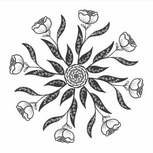 Sticker Fleur géométrique Mandala (Devant)