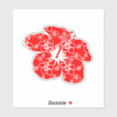 Sticker Fleur Hibiscus Hawaii classique (Feuille)