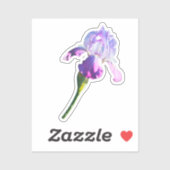 Sticker Fleur Iris Violet | Fleur de naissance de février (Feuille)