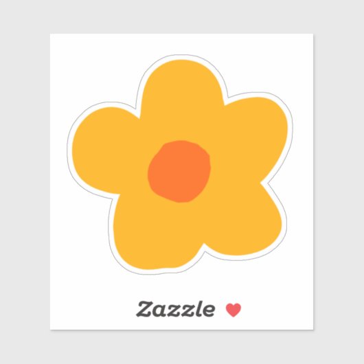 Sticker Fleur jaune d'automne (Feuille)