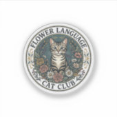 Sticker Fleur Langage Chat Chat Graphique Tee Art - Fleur (Devant)