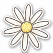 Sticker Fleur marguerite blanche (Devant)