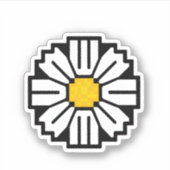 Sticker Fleur marguerite Pixel (Devant)