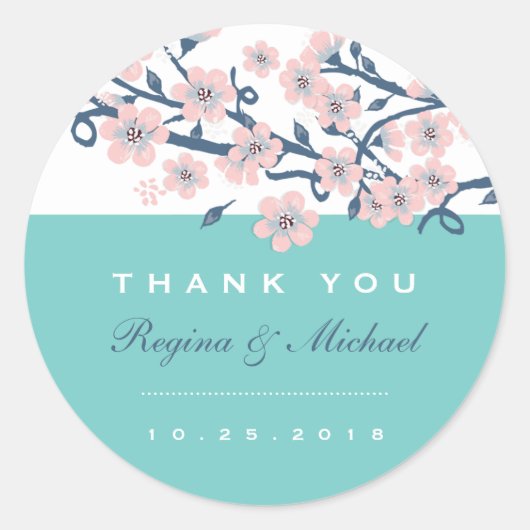 Sticker Fleur Mariage Fleur Cerisier Rose (Devant)
