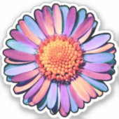 Sticker Fleur mignonne violet rose bleu Boho Daisy Bisexua (Recto)