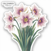 Sticker Fleur Narcisse personnalisée - Décembre Cadeau (Recto)