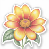 Sticker Fleur orange (Recto)