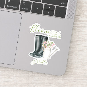 Sticker Fleur où vous avez planté Citation Inspirationnell