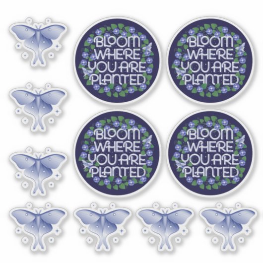 Sticker Fleur où vous êtes planté Vinyle transparent (Devant)