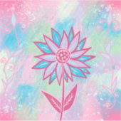 Sticker Fleur Pastel à main mignonne (Devant)