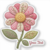 Sticker Fleur patchwork dans le style country (Devant)
