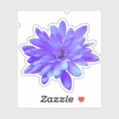 Sticker Fleur pourpre fleurie bleu floral bleu violet (Feuille)