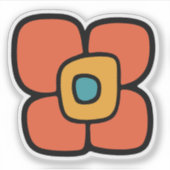 Sticker Fleur rétro de printemps (Devant)