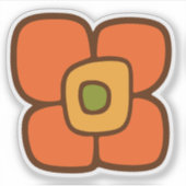 Sticker Fleur rétro de printemps (Devant)