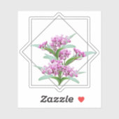 Sticker Fleur rose Asclepias Incarnata (Feuille)